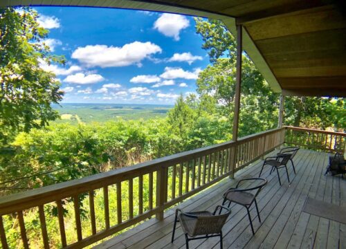 Hosted Journey's Summit Chalet Vacation Rental Deck View