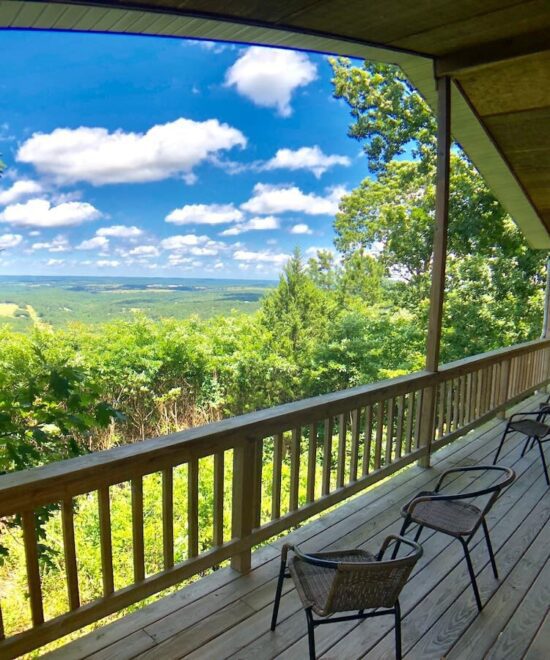 Hosted Journey's Summit Chalet Vacation Rental Deck View