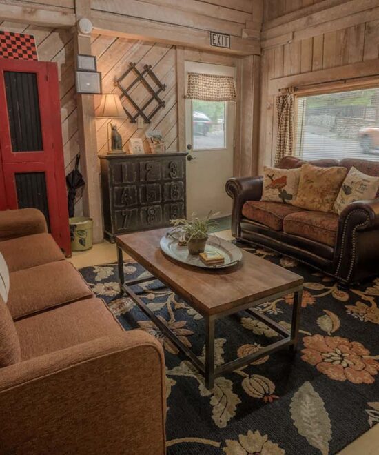 Sundown Cottage Vacation Rental Entrance & Living Room