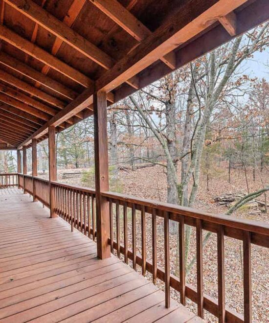View Point Cabin Vacation Rental Deck