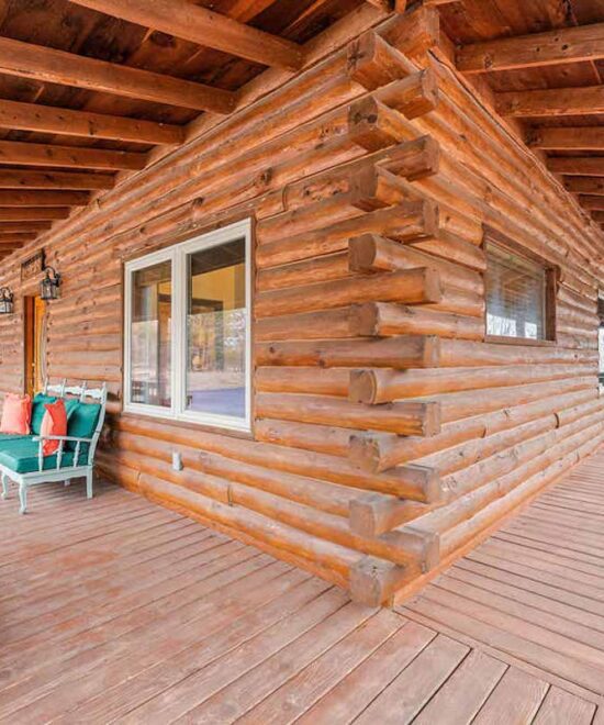 View Point Cabin Vacation Rental Wrap Around Deck