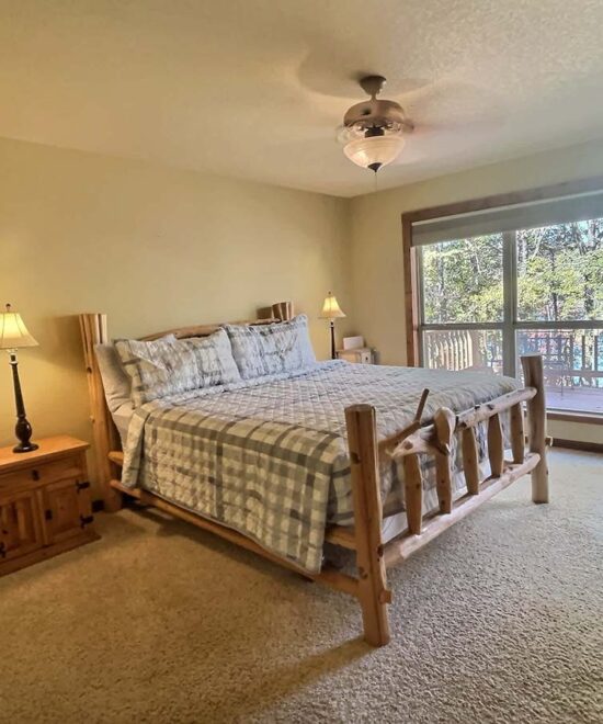 War Eagle Lake House Master Bedroom King Bed