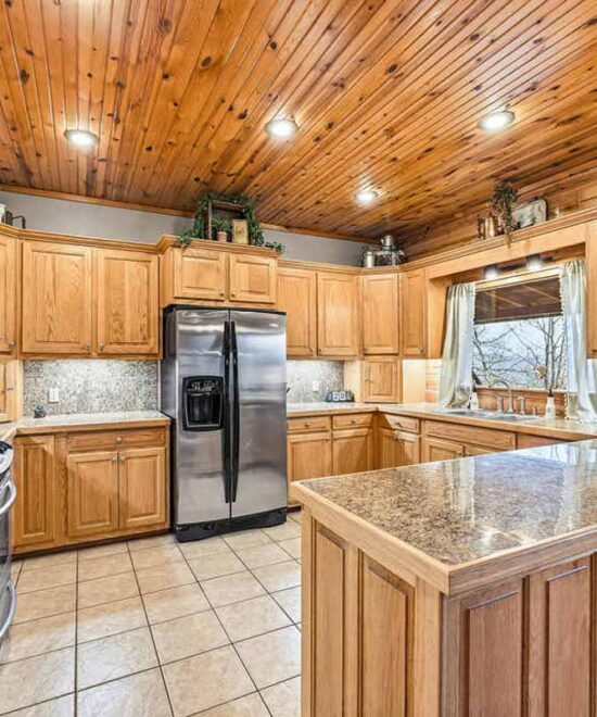 View Point Cabin Vacation Rental Full Kitchen