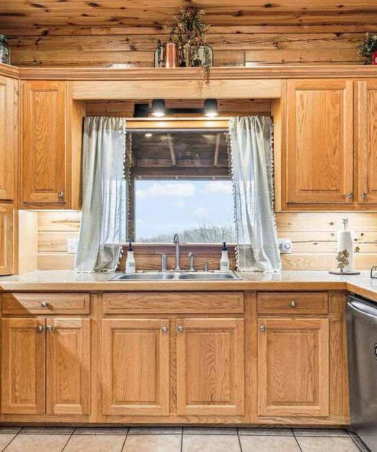 View Point Cabin Vacation Rental Kitchen Sink