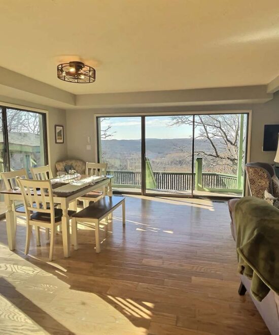 Tranquil Mountain Retreat Open Plan Dining Room View
