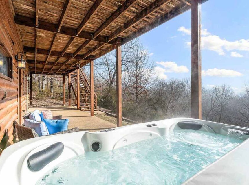 View Point Cabin Vacation Rental Hot Tub