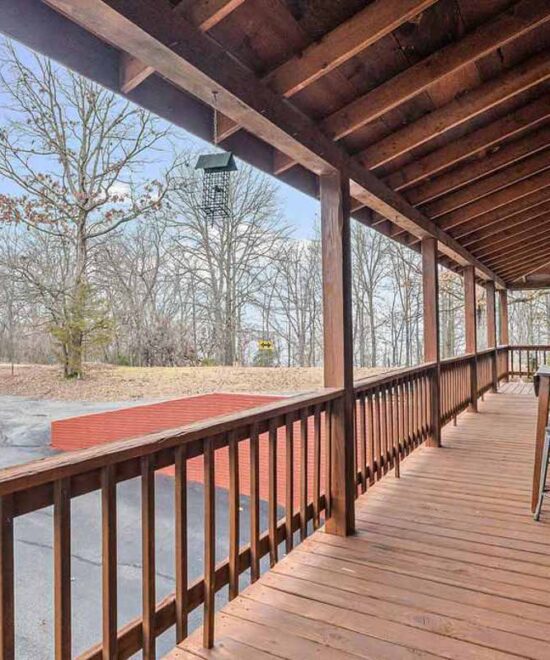 View Point Cabin Vacation Rental Deck