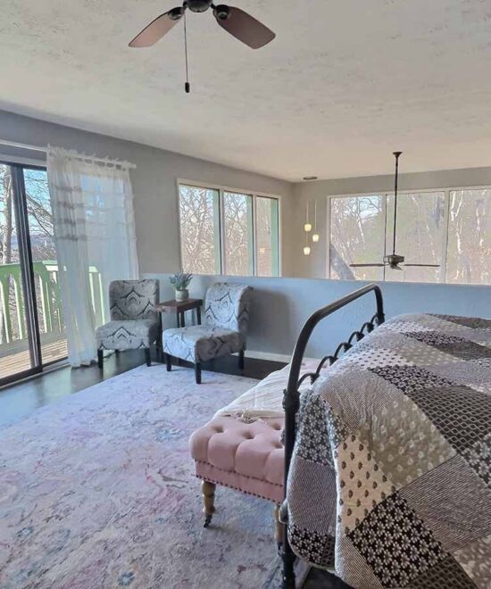 Tranquil Mountain Retreat Master Bedroom