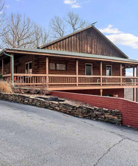 View Point Cabin Vacation Rental Wrap Around Deck