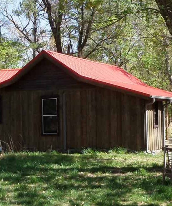 War Eagle Cabin Vacation Rental Back Yard