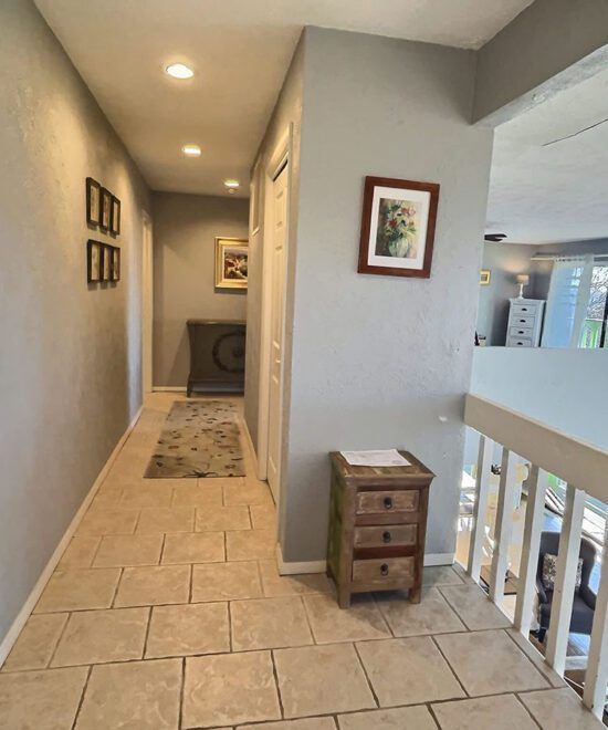 Tranquil Mountain Retreat Entrance Walkway to Master Bedroom