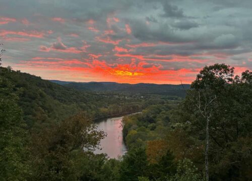 Amazing Sunset captured from Escape Cabin #3 on White River Vacation Rental
