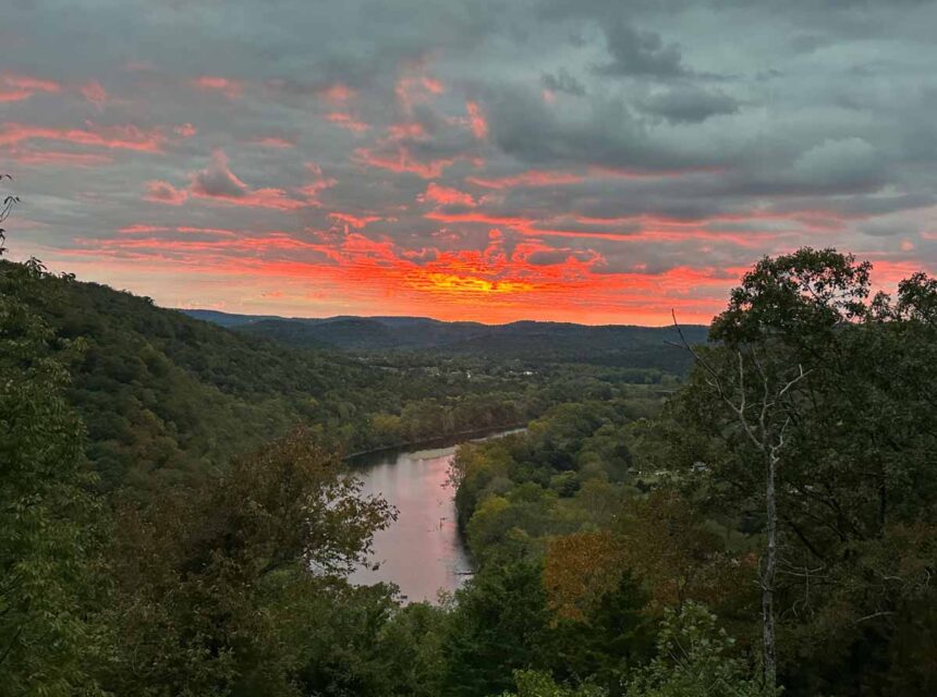 Amazing Sunset captured from Escape Cabin #3 on White River Vacation Rental